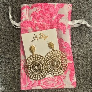 Lilly Pulitzer lace statement earrings